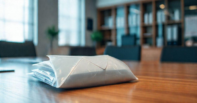 Envelope plástico para nota fiscal