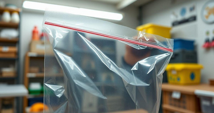 Saco plástico com adesivo é a solução ideal para organização e praticidade no dia a dia