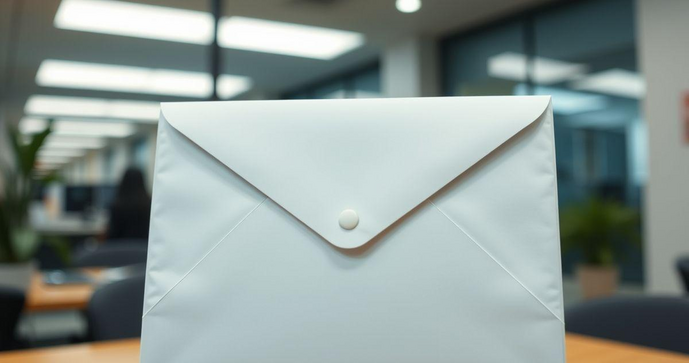 Envelope de Segurança Branco para Proteção de Documentos